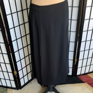 Ralph Lauren Black Long Skirt w/ Two Front Slits & Two Back Slits 6